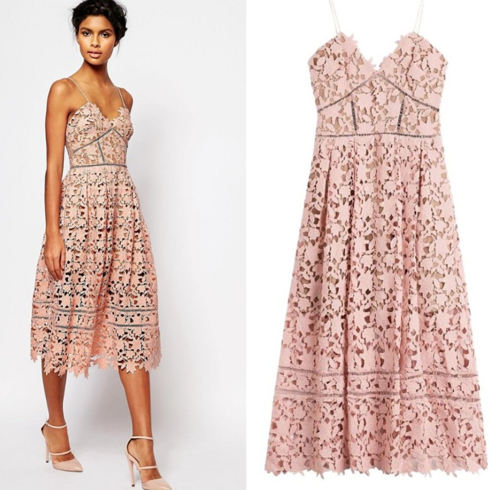 Self Portrait Azaelea Dress blush pastel pink